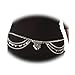 Boosic Dangle Coin Belt Dance Tassel Adjustable Waist Chain Belt Gypsy Bohemian For Women Silver