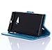 Microsoft Lumia 735/730 Case,Nokia Lumia 730/735 Case,C-Super Mall PU Embossed Butterfly & Flower Leather Wallet Stand Flip Case for Microsoft Nokia Lumia 730/735 (Blue)