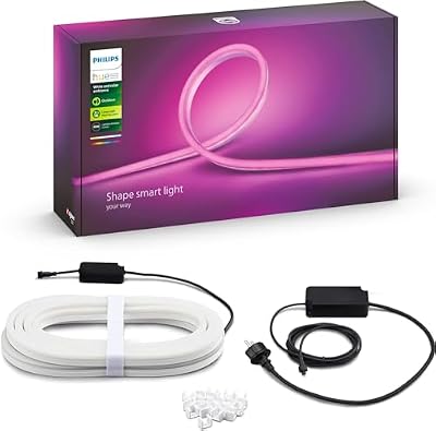 White and Color Ambiance Striscia LED Smart, per Esterni e Interni, Bluetooh, Alimentatore Incluso, 39.5W, 5m
