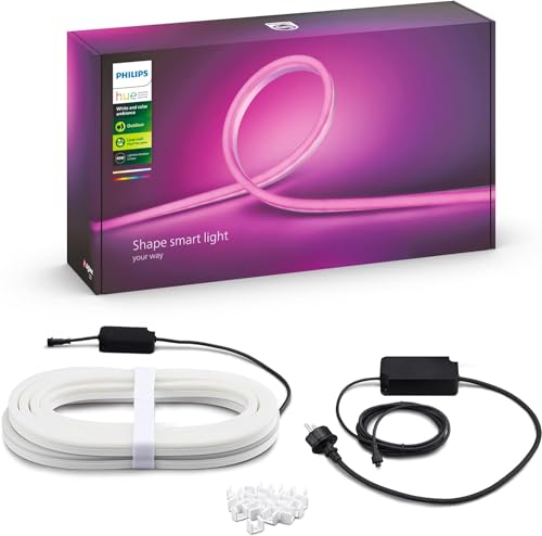 White and Color Ambiance Striscia LED Smart, per Esterni e Interni, Bluetooh, Alimentatore Incluso, 39.5W, 5m