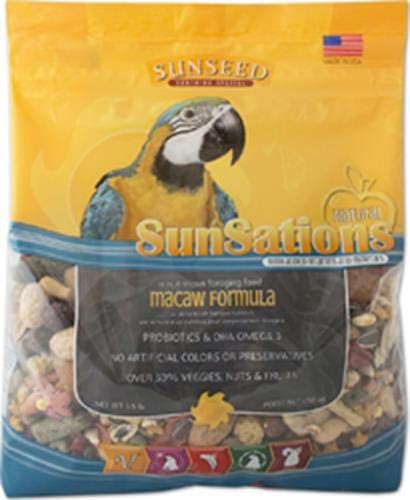 SUNSEED COMPANY 079752 Sunsations Foraging Food for Macaw, 3.5 Pound (36052)