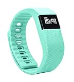 NewYouDirect Fitness Tracker Activity Tracker Smart Watch Smart Band Wireless Bluetooth Sleep Monitor Wristband Running Pedometer Exercise for Android 4.3 IOS 7.0 (Mint Green)