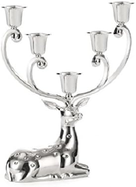 Luxurious Candle Holder Silver Decor Wedding Holders Stainless Steel Candlestick Candelabra