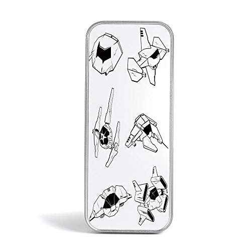 Tin Pencil Case,Galaxy,Use As Pencil,Jewelry,Gift,Candy,Make up,Birthday or Gift Box,Come to The Dark Side We Have Coffee Funny Quote Space Wars Between Black and White