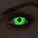 Adults Mens Ladies Green UV Halloween Carnival Cosmetic Coloured Fancy Dress Eye Wear Accessory with Contact Lens Case exclusive to Dress You UP TM