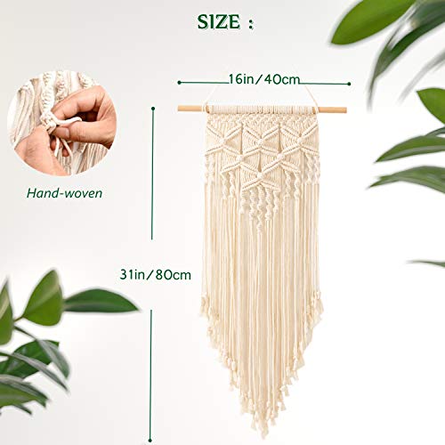 Ossier Macrame Wall Hanging Woven Boho Chic Wall Decor, Wall Hanging Decor for Apartment, Dorm Room, Party Decorations, Home Decoration, 16\