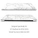 NovoTech Soft Touch Matte Finish Rubberized Hard Shell Case for MacBook Air 13-Inch - White Marble