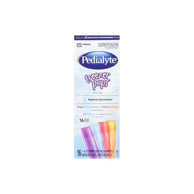 Pedialyte Freezer Pops – Assorted Flavors – 2.1 oz – 16 ct (Pack of 2)