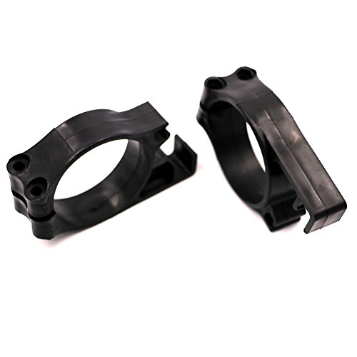 Alpha Rider Motorcycle Front Fork Guard Slider Protector Fender Black Plastic Clamp Clip
