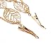 yueton 2pcs Fashion Ladies Hollow Out Leaves Gold Chain Alligator Clips Barrettes Bobby Pin Hair Clips Bride Headwear Edge Clip Clamps Headbands