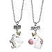 Pibupibu BFF Necklace Friend Necklace for 2 Girls Best Friends Forever Resin Pendant BFF Tags Necklace Gift Set (2-Unicorn)