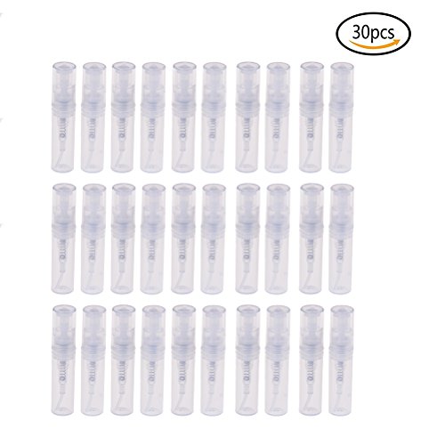 30pcs Mini Clear 2ml Atomizer Plastic Bottle Spray Refillable Perfume Empty Sample Bottle for Travel Party
