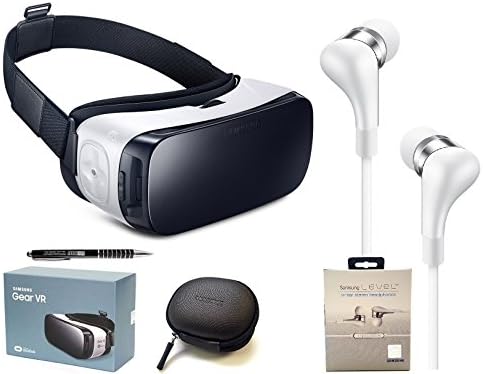 Samsung Gear VR Virtual Reality - 360 3D W/ Level in Headset &amp; Pouch &amp; SIX Ear Gel/ Stylus/Sharing Cable - For Galaxy S6/S6Edge/+/Note 5/S7/S7Edge - (Retail Packing Kit) - US Warranty