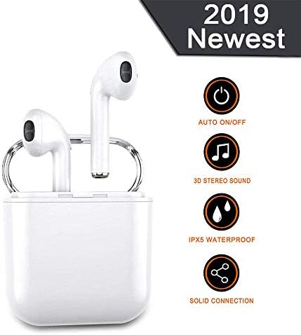 Bluetooth Headset, In-Ear Stereo In-Noise Reduction Headset, Portable Charging Case, Sweat Sports Bluetooth Headset, Bluetooth Earphones for Apple Airpods Android/iPhone