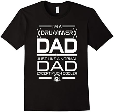 Men's Drummer Dad Cooler Father's Day gifts Men T-shirt XL Black