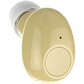 NVAHVA Single Bluetooth Earpiece10 Hrs Playtime for Cell Phone PC TV | Mini Wireless Headphone Handsfree Mic Car Earphone One Ear Bluetooth Earbud for Work Audiobook Truck Driver Beige