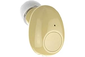 NVAHVA Single Bluetooth Earpiece10 Hrs Playtime,Wireless Headphone, Mini Headset Hands-Free Car Earphone,Cell Phone Bluetooth Earbud for iOS Android Smart Phones PC TV Audiobook (Beige)