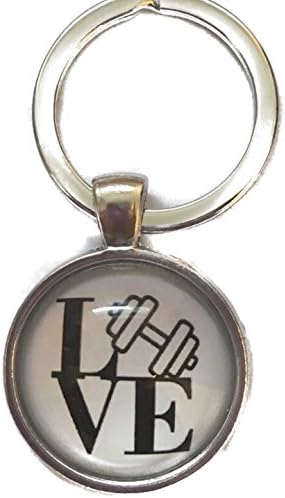 Love Lifing Barbell Keychain