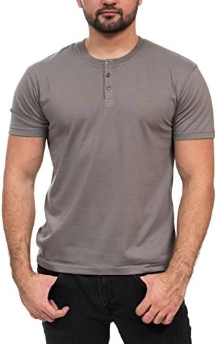 MTL Apparel Men's Short-Sleeve Henley T-Shirt