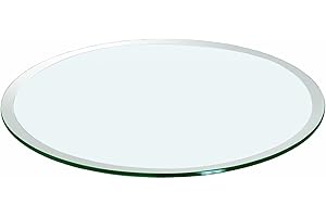 GENERIC Prime Exclusive Deal 32" Round Glass Table Top - 1/2" Thick Beveled Edge Tempered Glass, Replacement Glass Top for Kitchen/Patio Table