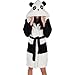 Emolly Fashion Panda Bathrobe with Hood Soft and Warm Robe for Women with Pockets