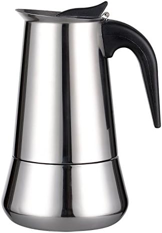 Wanxuan Stainless Steel Moka Espresso Latte Percolator Stove Top Coffee Maker Pot Latte Percolator (9 cups)