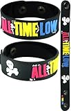 All Time Low New Bracelet Wristband Aa133 Color Font Don'T Panic