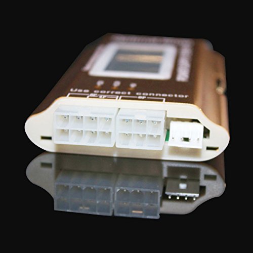 Optimal Shop 20/24 4/6/8 PIN 1.8" LCD Computer PC Power Supply Tester -Golden