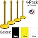 Plastic Stanchion 4 Pack for Crowd Control - Yellow