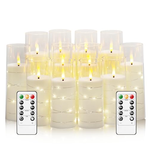 Sasigeiaa Flameless Candles Embedded Star String