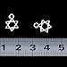 Pack of 80 Star of David Charms Pendants Silver Craft Supplies for Jewelry Making Tibetan Accessories for Bracelets Necklace DIY