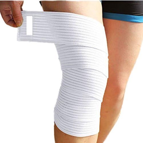 Sportsz Knee Ankle Elbow Arm Wrist Support Band, 70” Heavy Duty Compression Strap, Sport Bandage For Joint Support, Promotes Comfort And Injury Prevention, Ideal For Athletes & Gym Rats, White