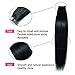 SEGO 40 Pieces Rooted Tape in Hair Extensions Human Hair Seamless Skin Weft 100% Real Remy Invisible Tape Hair Extensions Straight Double Sided #01 Jet Black, 22 Inch (100 Gram)
