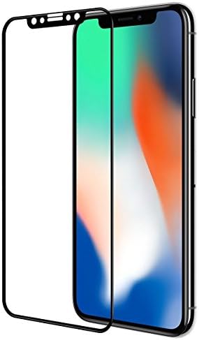 SHOPKART 5D Round Curved Edge-to-Edge Tempered Glass Protective for iPhone X (Black)