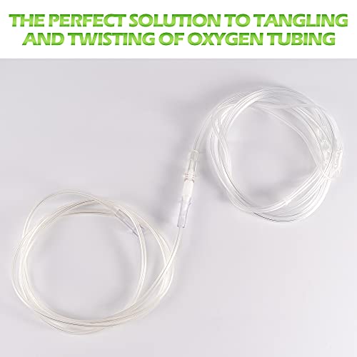 Oxygen Tubing Swivel Connector 10 PCS Cannula Connectors, Avoid Tube Tangles (Male to Male