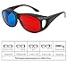 Solarson 2 Pairs 3D Glasses with Case Red Blue 3D Glasses for All 3D Movies Games TV Light Simple Designthumb 2