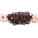 Stamped Glorious Messy Bun Extension for Women 100% Human Hair Curly Wavy Updo 100% Human Hair Wavy Donut Scrunchy Curly Hairpieces Natural Hair Kids Donut Ponytail Hair Chignons (Dark Brown), 2 Count