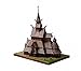 KERANOVA 361 Clever Paper Temples of The World 70 Piece Borgund Stave Church 3D Puzzle, 19 x 14 x 21 cm, 1/87 Scale, Multi Color