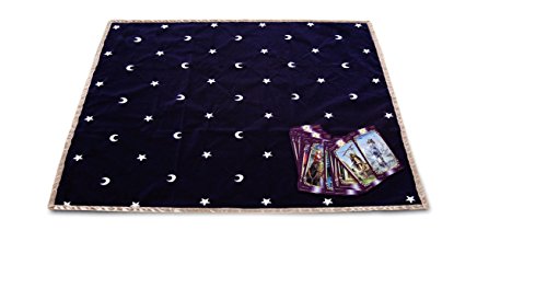 Tarot Cloth Moon & Stars Blue Tp01