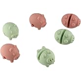 6Pcs Spill-Proof Pot Lid Lifters Pig Shape Silicone Lid Lifters Steam Releaser for Soup Pot and Saucepan, Kitchen Gadgets Cooking Helper, Random Color