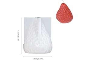 3D Strawberry Candle Mold - Silicone DIY Aromatherapy for Romantic Valentine's Day, Birthday, Party Decor & Handmade Gifts