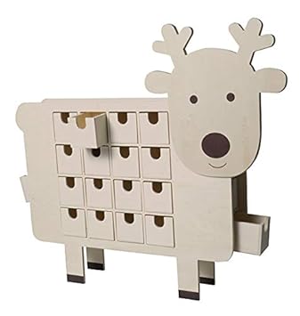 Amazon.de: Artemio Adventskalender Renne, Holz, 48 x 7, 5 x 43 cm