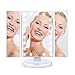 Jiexing NEWQIBEAUTY Lighted Makeup Mirror with 16 LED Lights,Removeable 10x Magnification Spot Mirror,180 Degree Adjustable Rotation,Touch Screen Lighted Vanity Mirror