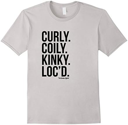Men's Black Girl Magic: Curly Coily Kinky Loc'd Shirt. Medium Silver