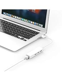 lention 3 Puerto USB Hub y RJ45 LAN Adapter