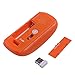 HDE Ultra-Thin Wireless Mouse 2.4GHZ Ergonomic Candy Colored Optical Mouse with USB Nano Receiver and Adjustable DPI Switch (Orange)