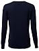 FLORIA Women's Button Down Crew Neck Long Sleeve Soft Knit Cardigan Sweater Navy M
