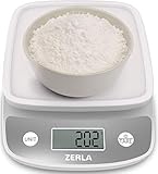 Digital Kitchen Scale by ZERLA&nbsp;, Multifunction Food Scale with Range From 0.04oz to 11lbs, White