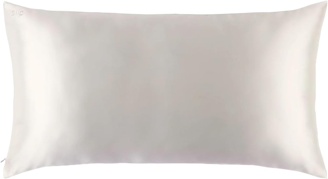 Slip Silk King Pillowcase, White (20" x 36") - 100% Pure 22 Momme Mulberry Silk Pillowcase - Anti-Aging, Anti-BedHead, Anti-Sleep Crease