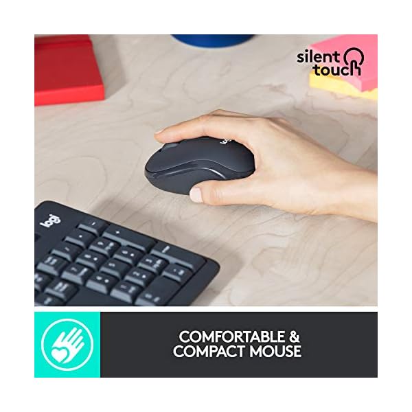 Logitech-MK295-Wireless-Mouse-Keyboard-Combo--SilentTouch-Tech-Full-Numpad-Advanced-Optical-Tracking-Nano-USB-Receiver-Lag-Free-Wireless-90-Less-Noise-QWERTY-UK-English-Layout-Grey Logitech MK295 Silent Wireless Mouse & Keyboard Combo with SilentTouch Technology, Full Numpad, Advanced Optical…